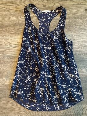 Bella Luxx Marbled Silk Racerback Tank Top